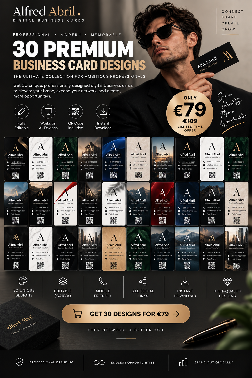 Studio Minimal digital business card template